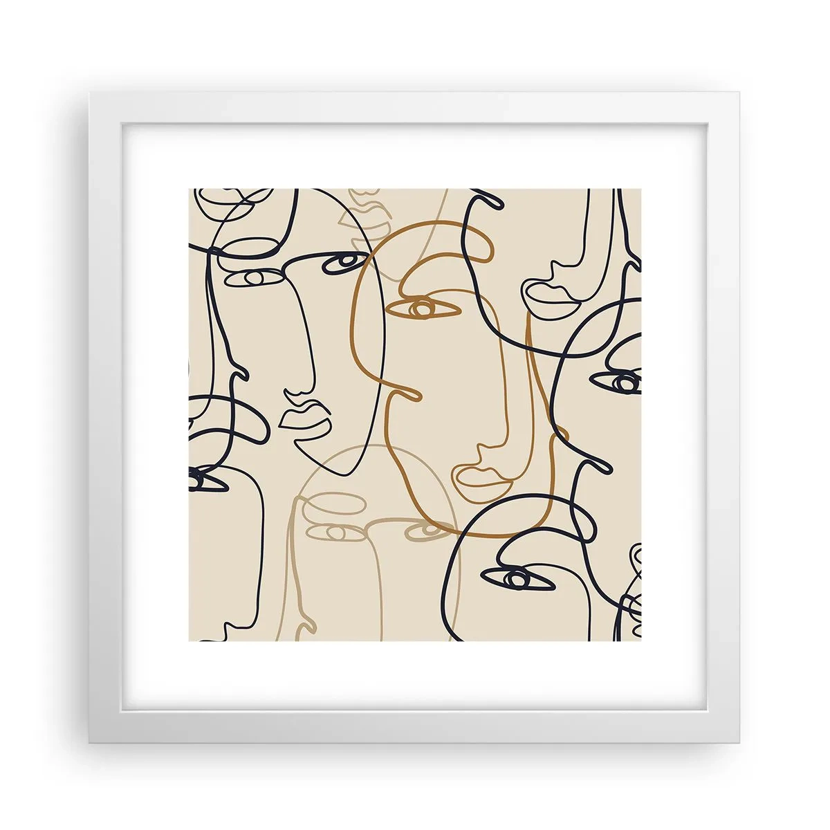 Affiche dans un cadre blanc - Poster - Portrait multiplié - 30x30 cm