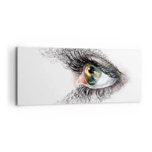 Impression sur toile - Image sur toile - Regarde droit dans l'âme - 100x40 cm