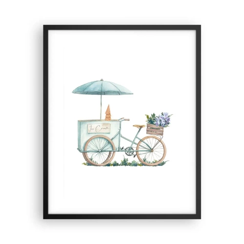 Affiche dans un cadre noir - Poster - Doux souvenir d'été - 40x50 cm