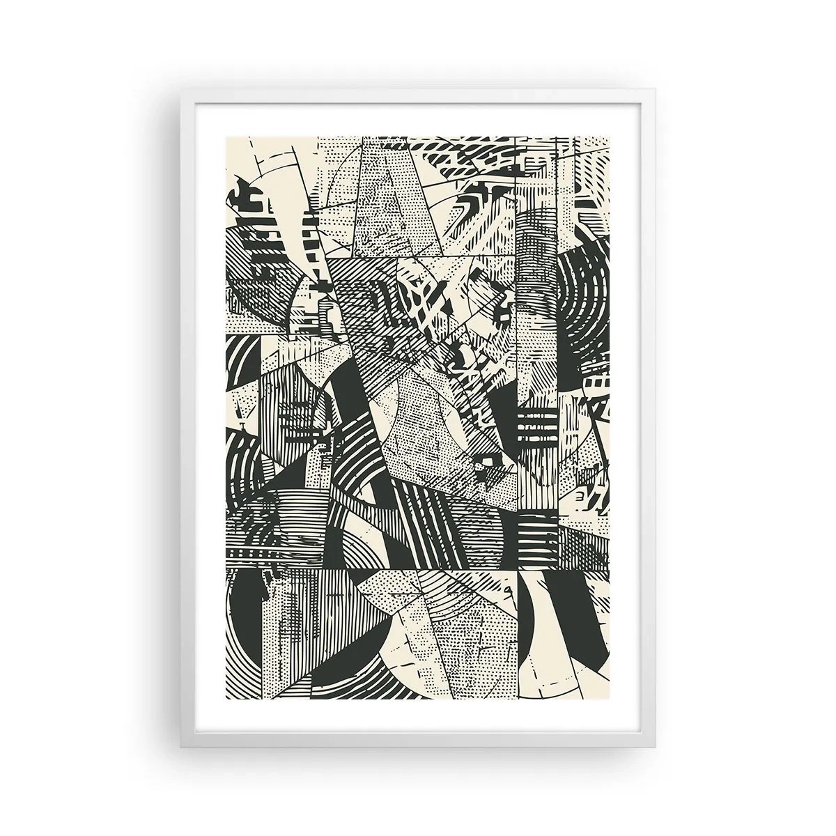 Affiche dans un cadre blanc - Poster - Dynamique du modernisme - 50x70 cm