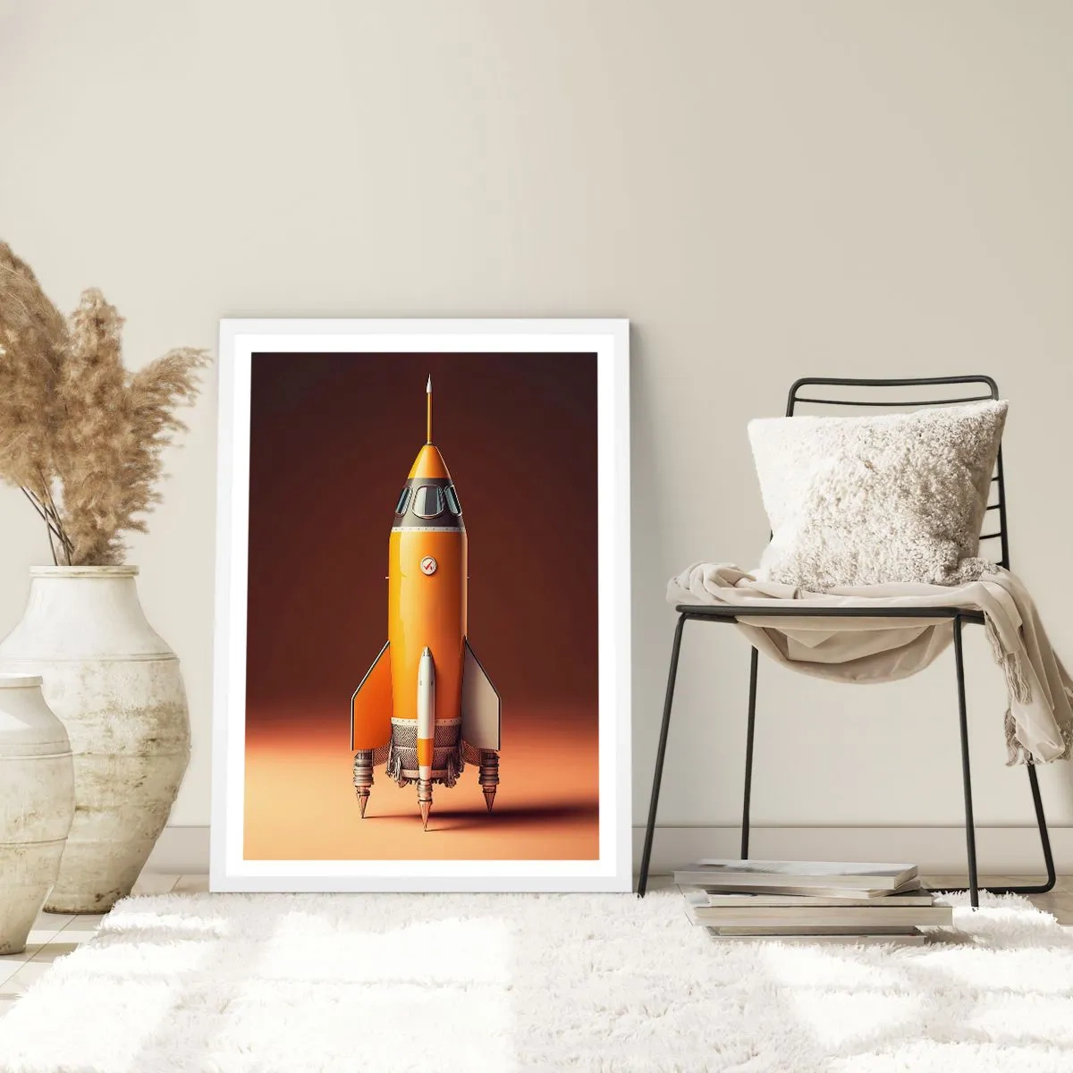 Affiche dans un cadre blanc - Poster - Ça commence par un rêve - 50x70 cm