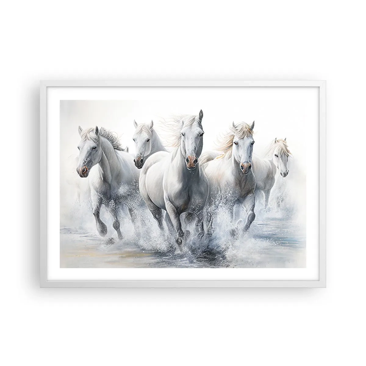Affiche dans un cadre blanc - Poster - Magie blanche - 70x50 cm
