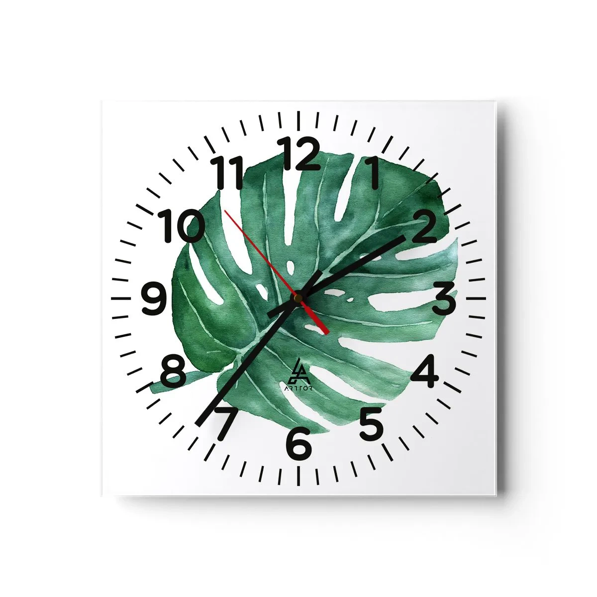 Horloge murale - Pendule murale - Concept vert - 30x30 cm