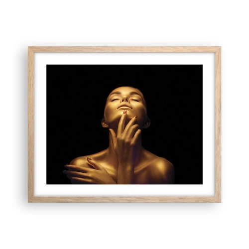 Affiche dans un chêne clair - Poster - Comme de la soie dorée - 50x40 cm