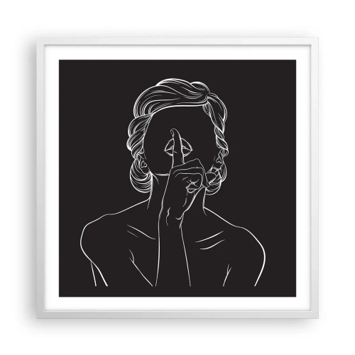 Affiche dans un cadre blanc - Poster - La beauté s'épanouit en silence - 60x60 cm