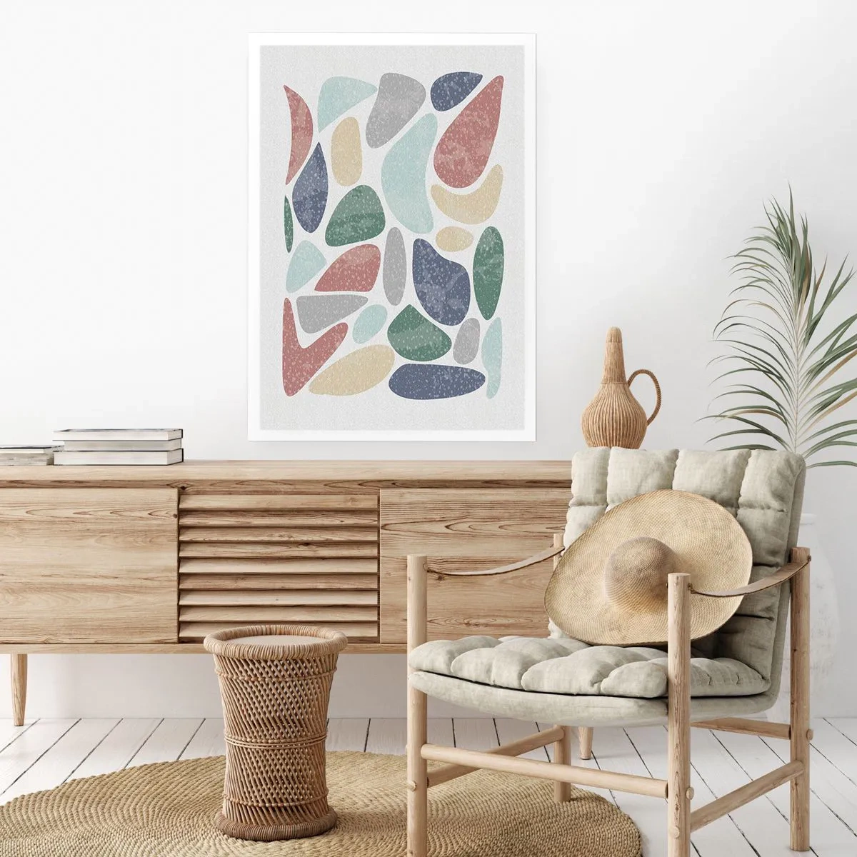 Affiche - Poster - Une mosaïque de couleurs poudrées - 70x100 cm