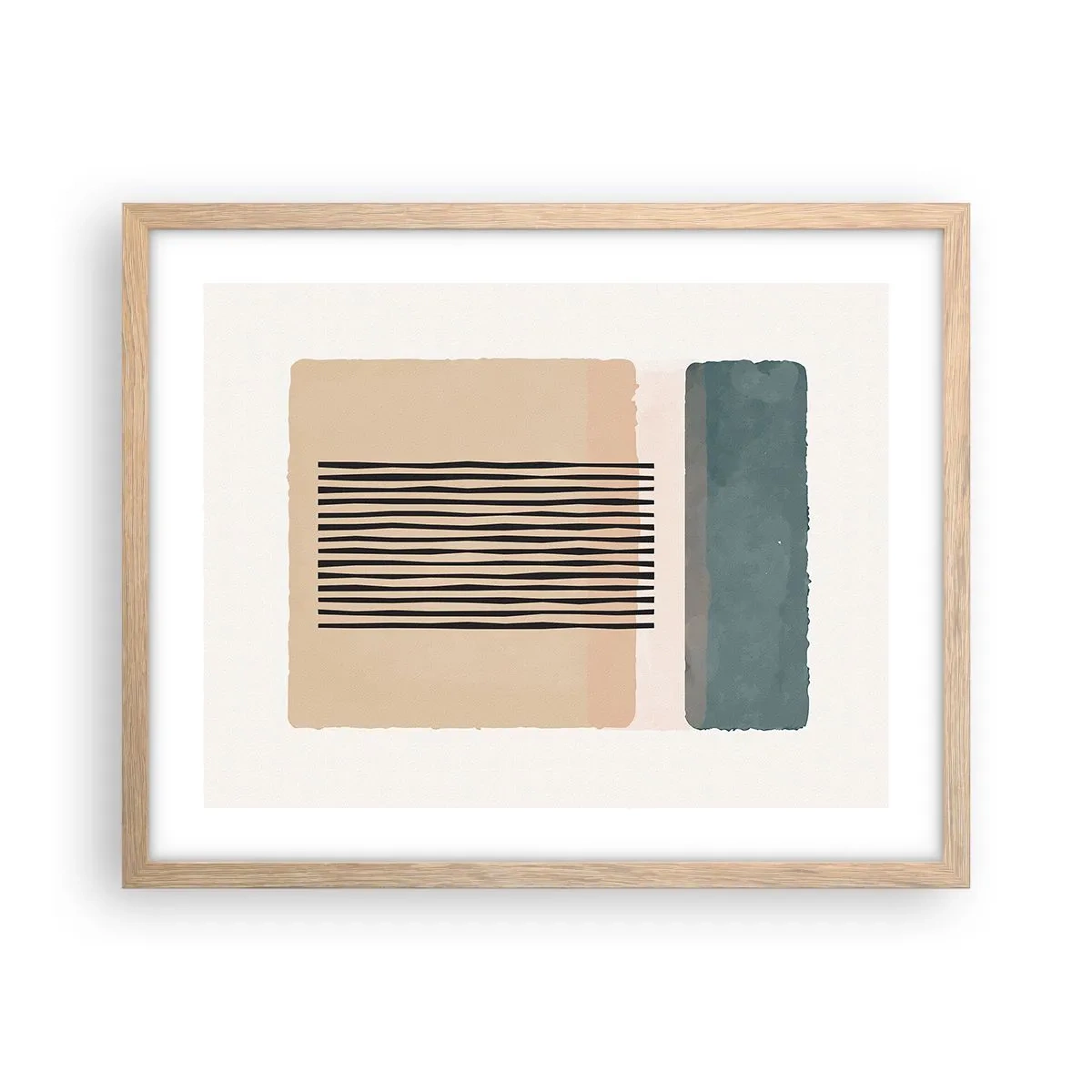 Affiche dans un chêne clair - Poster - Tout est en ordre - 50x40 cm