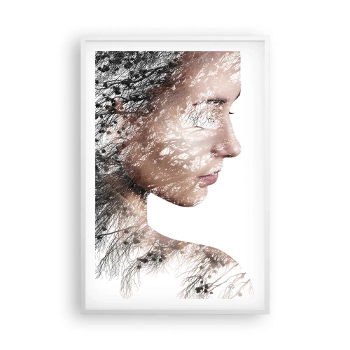 Affiche dans un cadre blanc - Poster - L'âme de la forêt - 61x91 cm