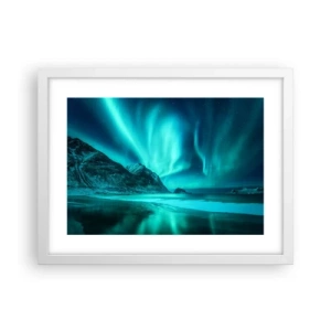 Affiche dans un cadre blanc - Poster - Merveilles du Nord - 40x30 cm