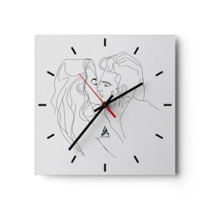 Horloge murale - Pendule murale - La même ligne - 40x40 cm