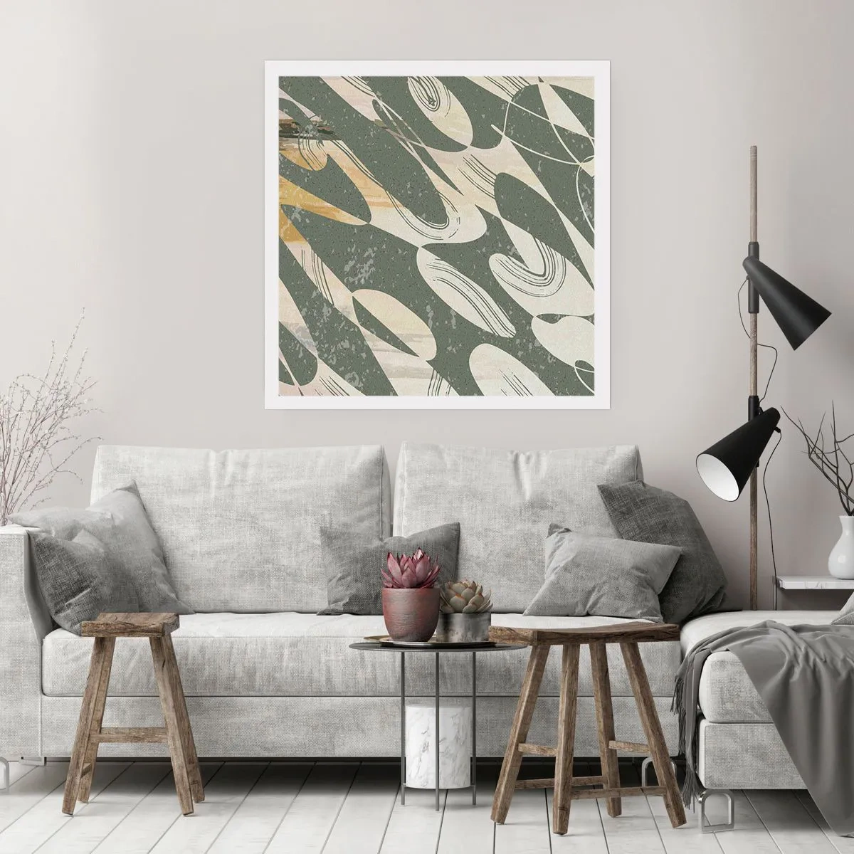 Affiche - Poster - Abstraction rythmique - 50x50 cm