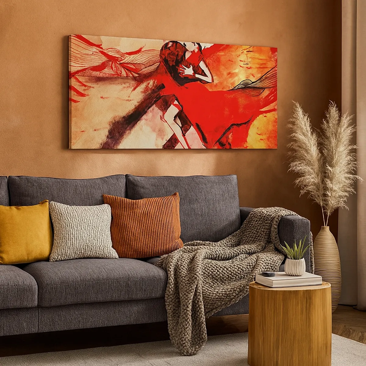 Impression sur toile - Image sur toile - Le rythme violet de la passion - 30x30 cm