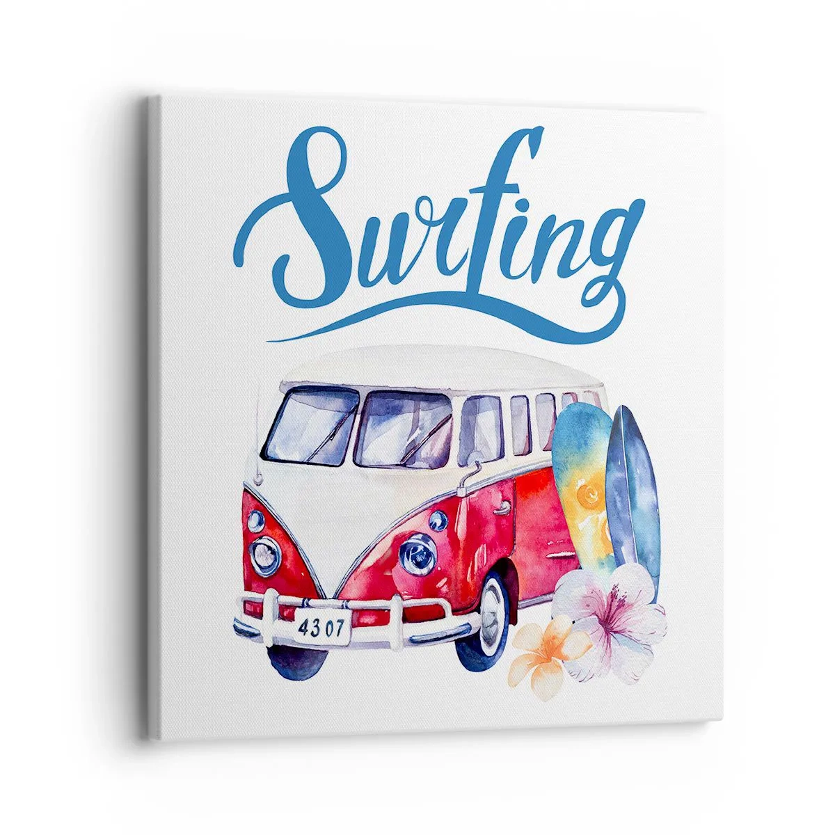 Impression sur toile - Image sur toile - Concombre - un classique pour un surfeur - 30x30 cm