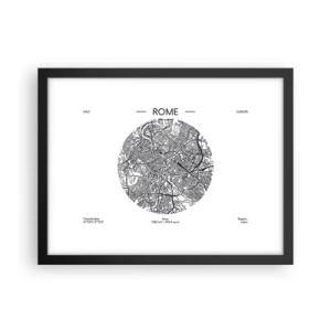 Affiche dans un cadre noir - Poster - Anatomie de Rome - 40x30 cm