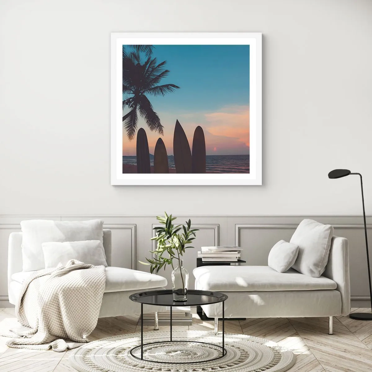 Affiche dans un cadre blanc - Poster - Demain sera amusant aussi - 40x40 cm