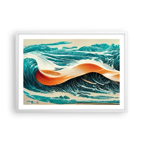 Affiche dans un cadre blanc - Poster - Le rêve d'un surfeur - 70x50 cm