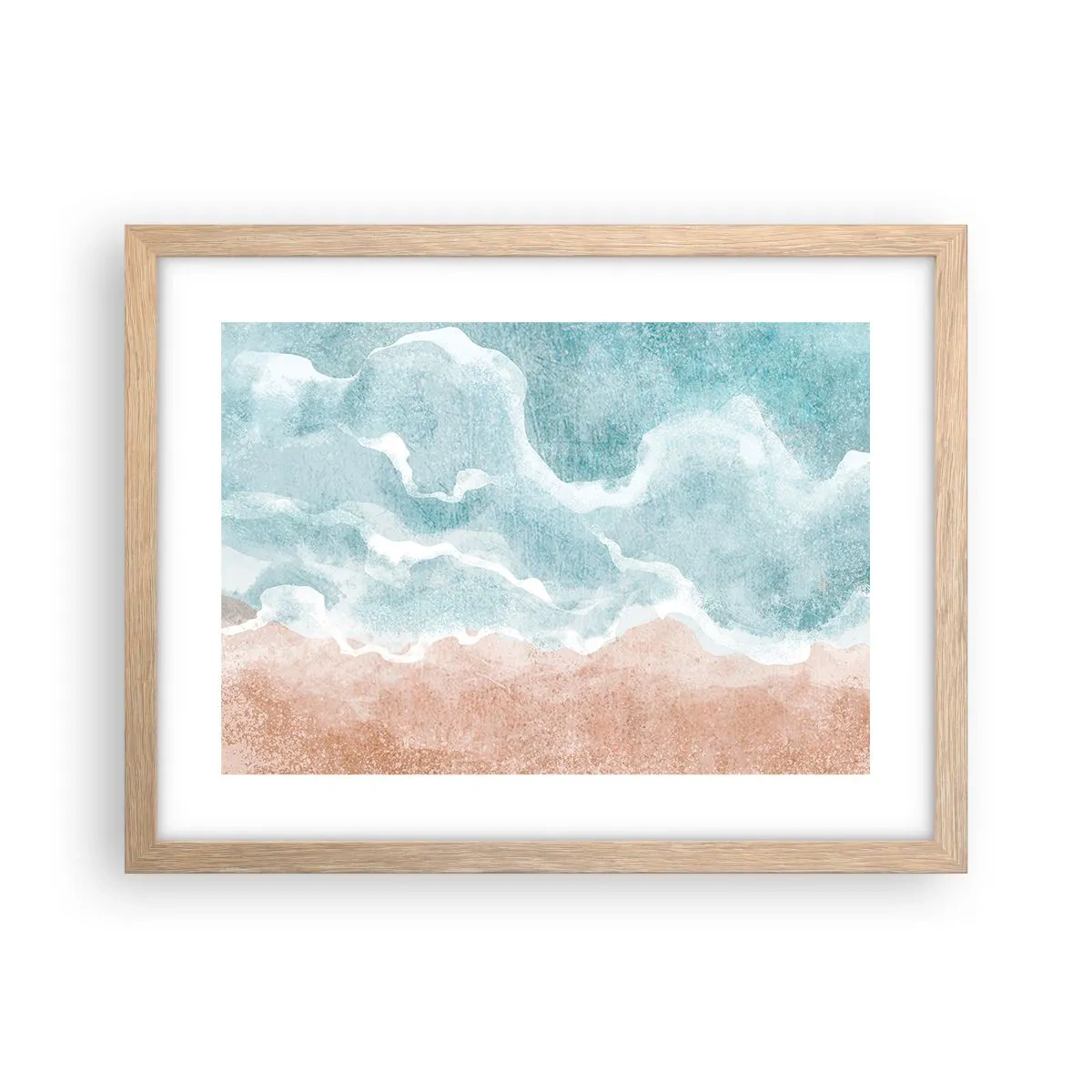 Affiche dans un chêne clair - Poster - Abstraction du nuage - 40x30 cm