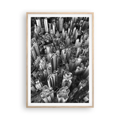Affiche dans un chêne clair - Poster - Toujours de plus en plus haut - 70x100 cm
