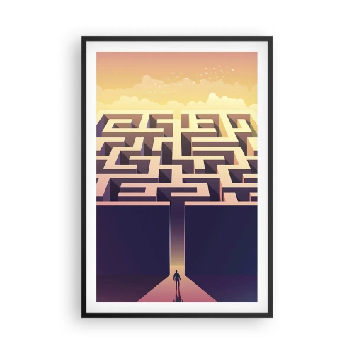 Affiche dans un cadre noir - Poster - Le temps de la décision - 61x91 cm