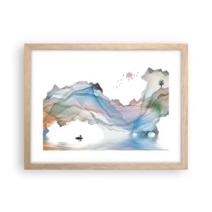 Affiche dans un chêne clair - Poster - Vers les montagnes de cristal - 40x30 cm