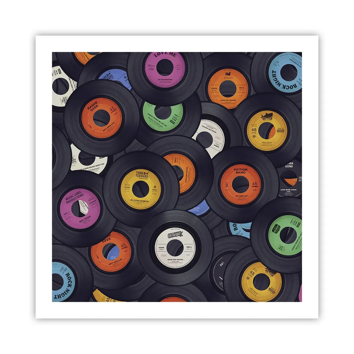 Affiche - Poster - Couleurs des classiques - 60x60 cm