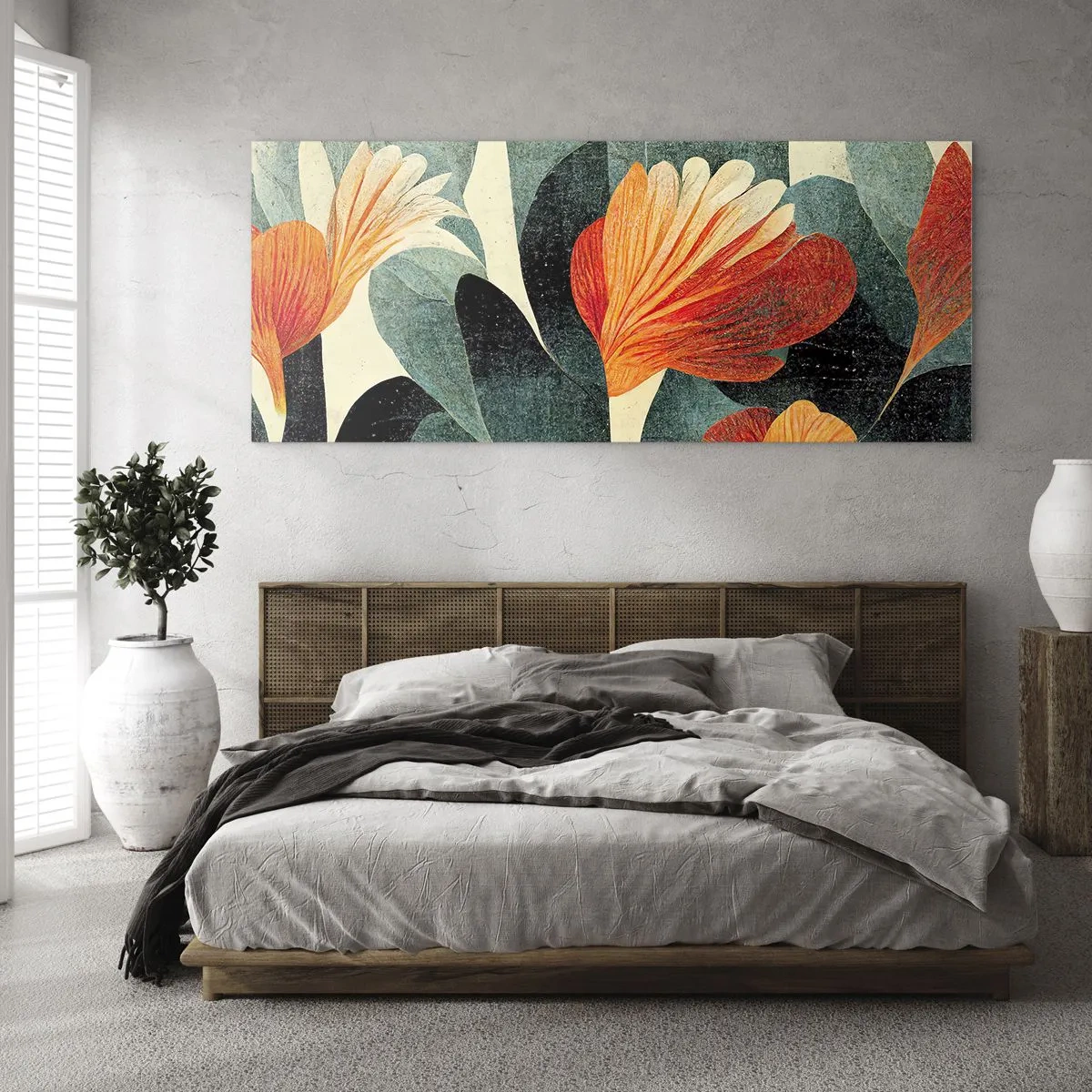 Impression sur verre - Image sur verre - La chaleur des tropiques et la fraîcheur de la verdure - 100x40 cm