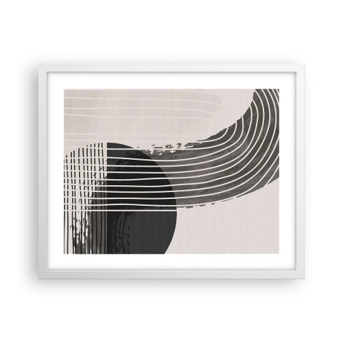 Affiche dans un cadre blanc - Poster - Aller et retour - 50x40 cm