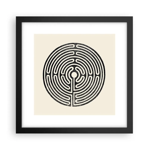 Affiche dans un cadre noir - Poster - Ordre mystérieux - 30x30 cm