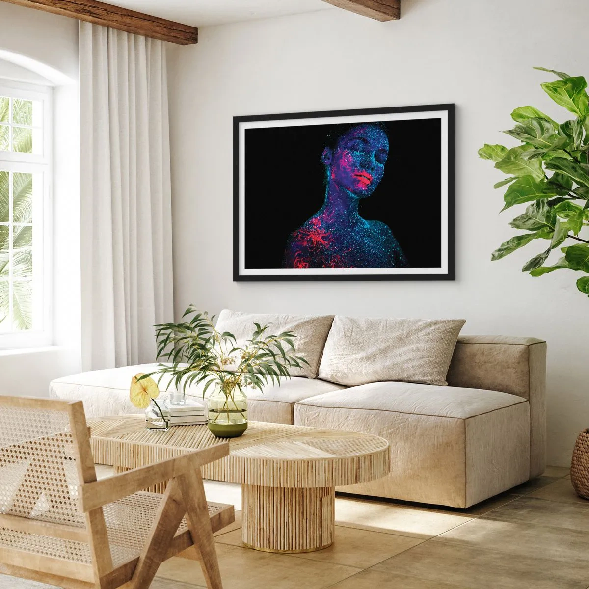 Affiche dans un cadre noir - Poster - Dans la poussière d'étoiles - 50x40 cm