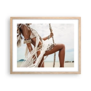 Affiche dans un chêne clair - Poster - Prêtresse du soleil - 50x40 cm