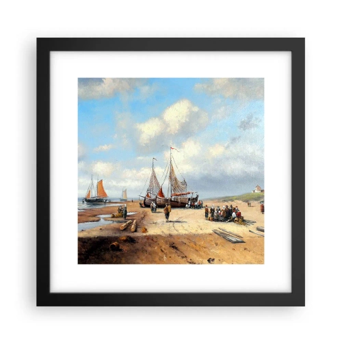 Affiche dans un cadre noir - Poster - Après une capture réussie - 30x30 cm