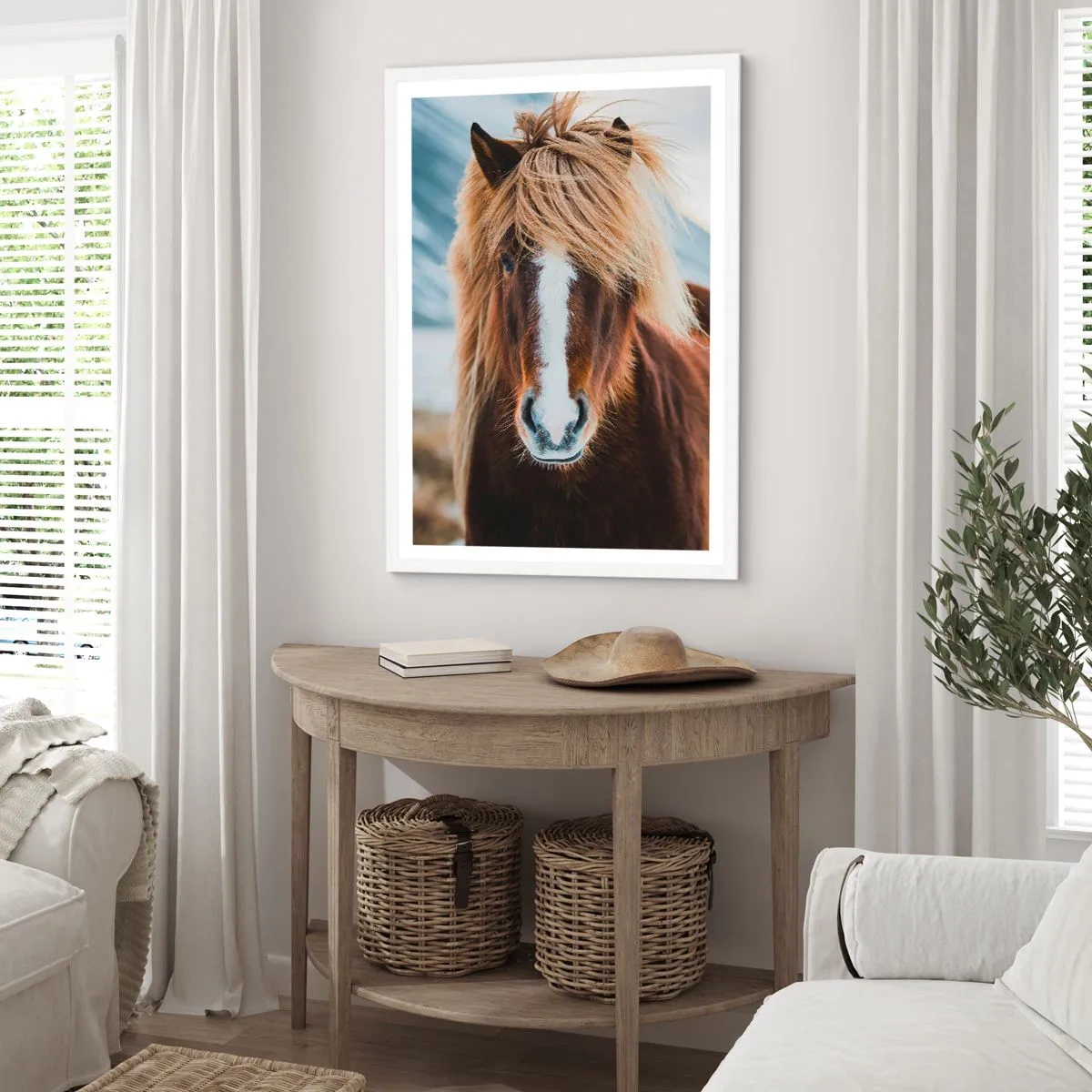 Affiche dans un cadre blanc - Poster - Sentez-vous la liberté ? - 61x91 cm