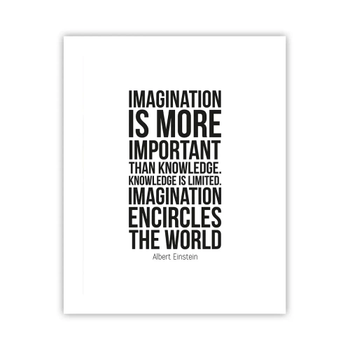 Affiche - Poster - Einstein sur le pouvoir de l'imagination - 40x50 cm