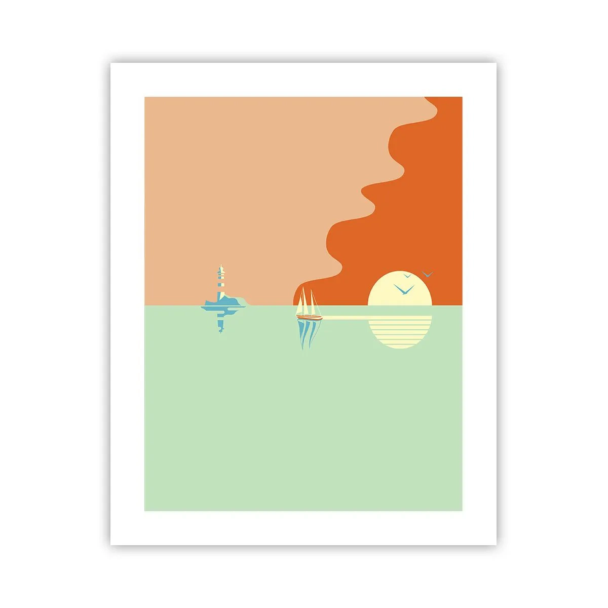 Affiche - Poster - Paysage idéal de la mer - 40x50 cm