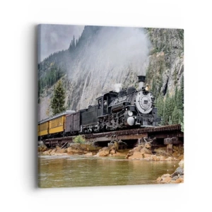 Impression sur toile - Image sur toile - Et lui jusqu'où? Jusqu'où? - 40x40 cm