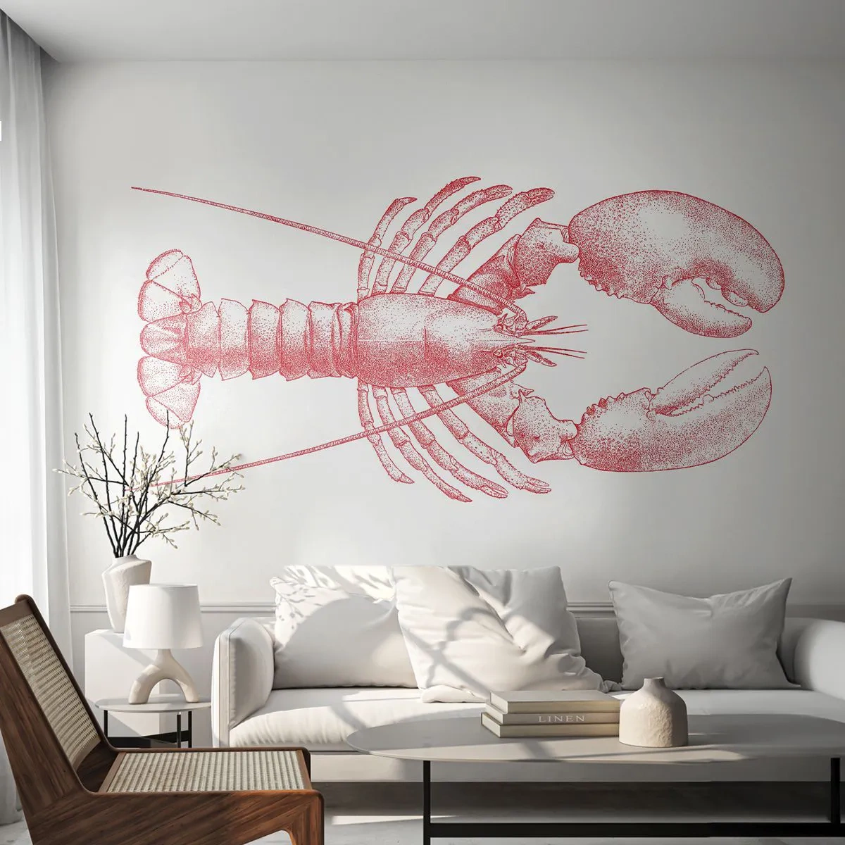 Papier Peint Autocollant Deluxe Sticker - Un homard digne d'Homère - Homard, Fruit de mer, Fruits de mer - 100x70 cm