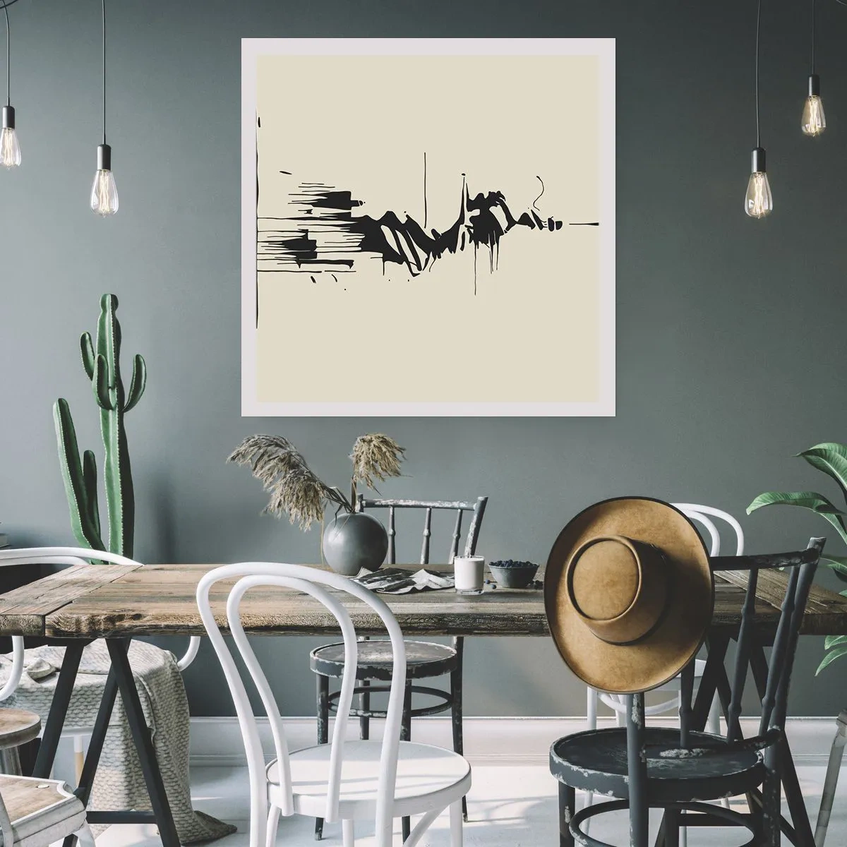 Affiche - Poster - Abstraction hâtive - 50x50 cm