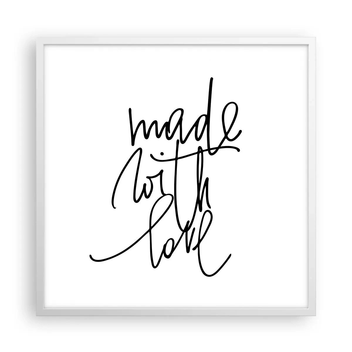 Affiche dans un cadre blanc - Poster - La meilleure marque - 60x60 cm