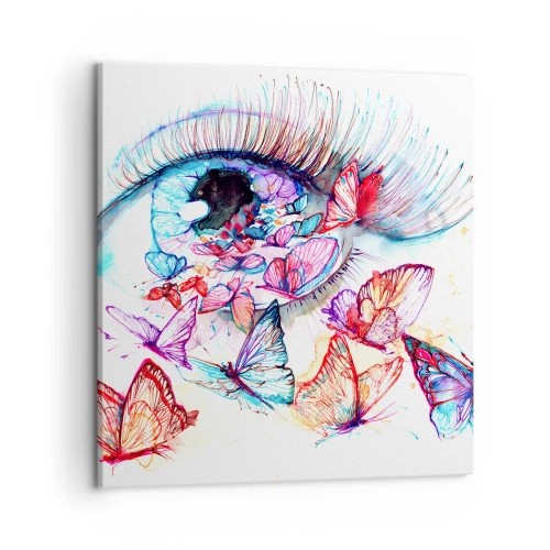 Impression sur toile - Image sur toile - Charme des yeux de conte de fées - 50x50 cm