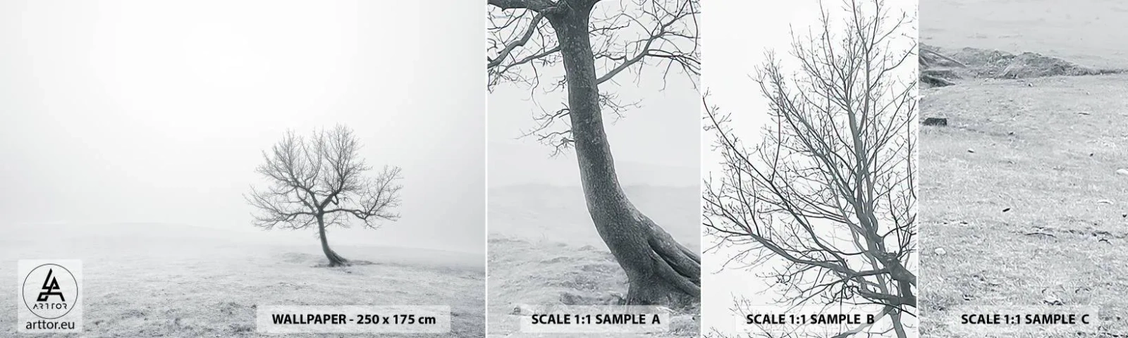 Échantillon De Papier Peint Standard Eco - Contre le néant - Paysage, Arbre, Nature - 100x30 cm