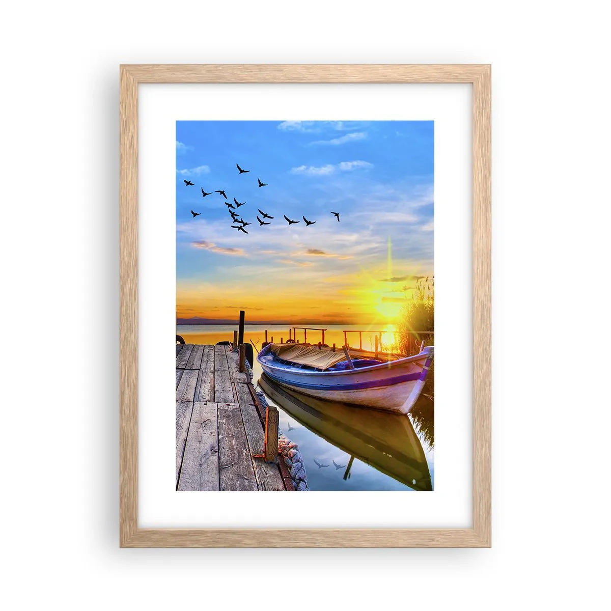 Affiche dans un chêne clair - Poster - Au revoir, à demain - 30x40 cm