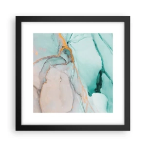 Affiche dans un cadre noir - Poster - Danse des formes et des couleurs - 30x30 cm