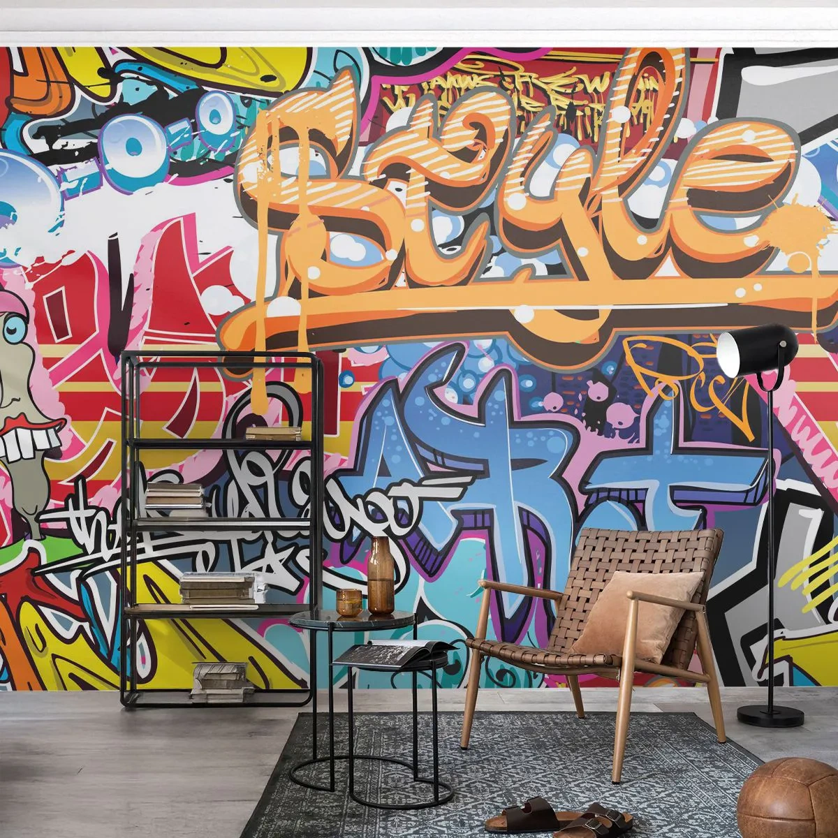 Papier Peint Photo Standard Eco - Fresques, fresques, fresques… - Graffiti, Morceau, Modèle moderne - 200x140 cm
