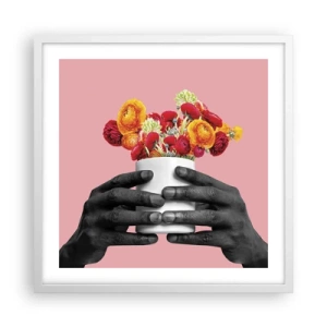 Affiche dans un cadre blanc - Poster - Apothéose de la vie - 50x50 cm