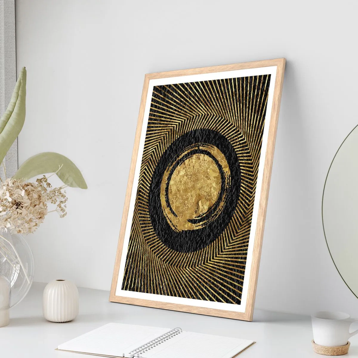 Affiche dans un chêne clair - Poster - Composition glamour - 40x50 cm