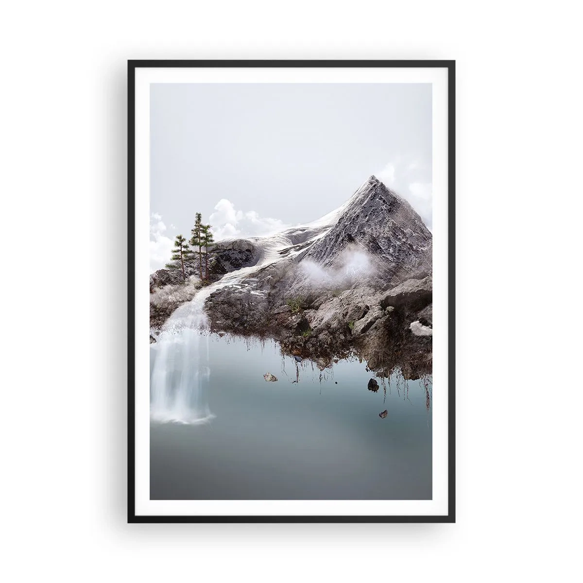 Affiche dans un cadre noir - Poster - L'oeil du surréaliste - 70x100 cm