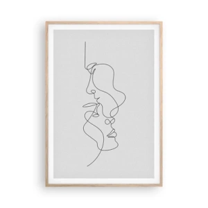 Affiche dans un chêne clair - Poster - Chaleur de désir renaissant - 70x100 cm