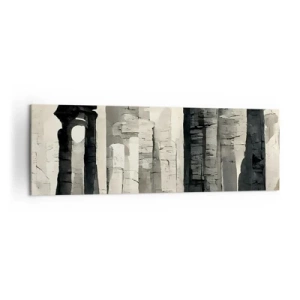 Impression sur toile - Image sur toile - Colonnes historiques dans un cadre monochrome atmosphérique - 160x50cm - La majesté de l'Antiquité - Décoration murale moderne pour le salon et la chambre ARTTOR