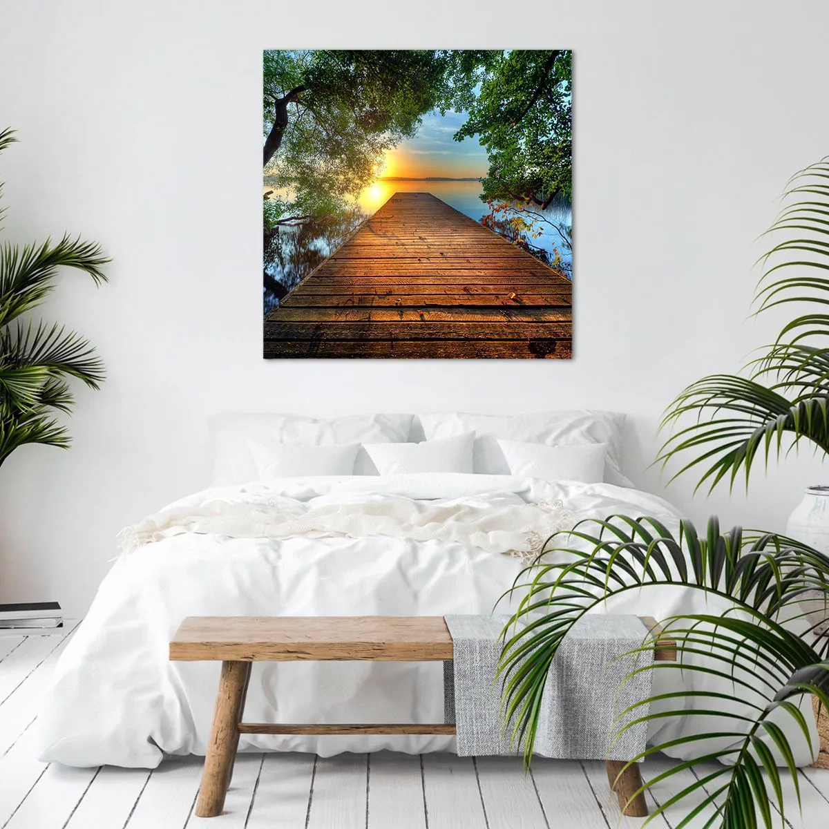 Impression sur toile - Image sur toile - Prenez votre temps, asseyez-vous - 50x50 cm