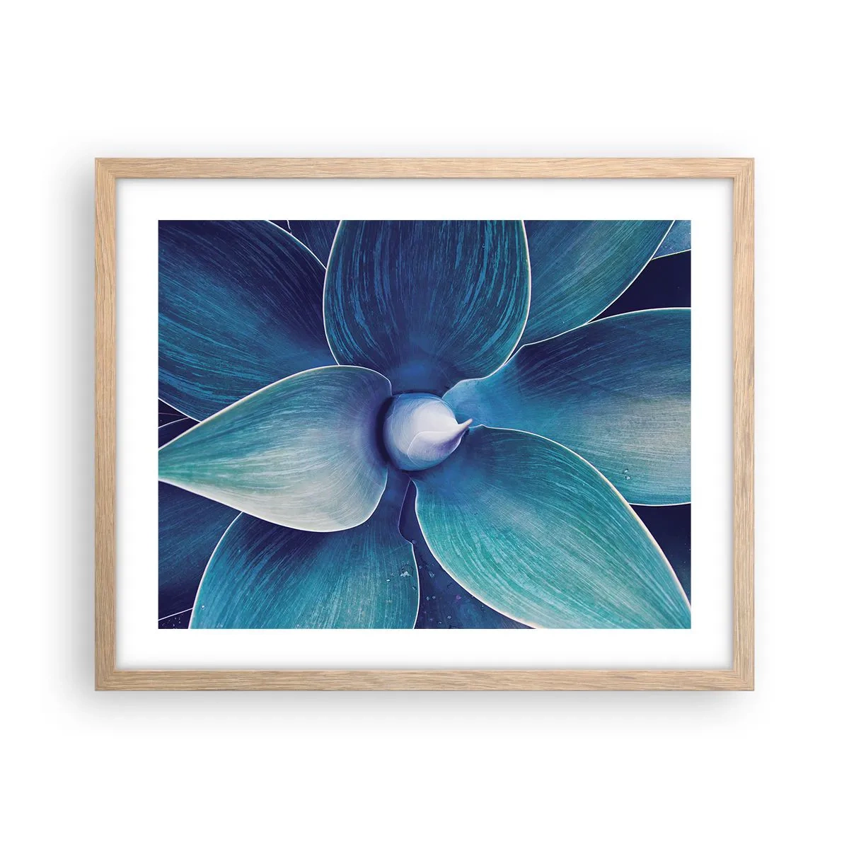 Affiche dans un chêne clair - Poster - Le bleu du ciel - 50x40 cm